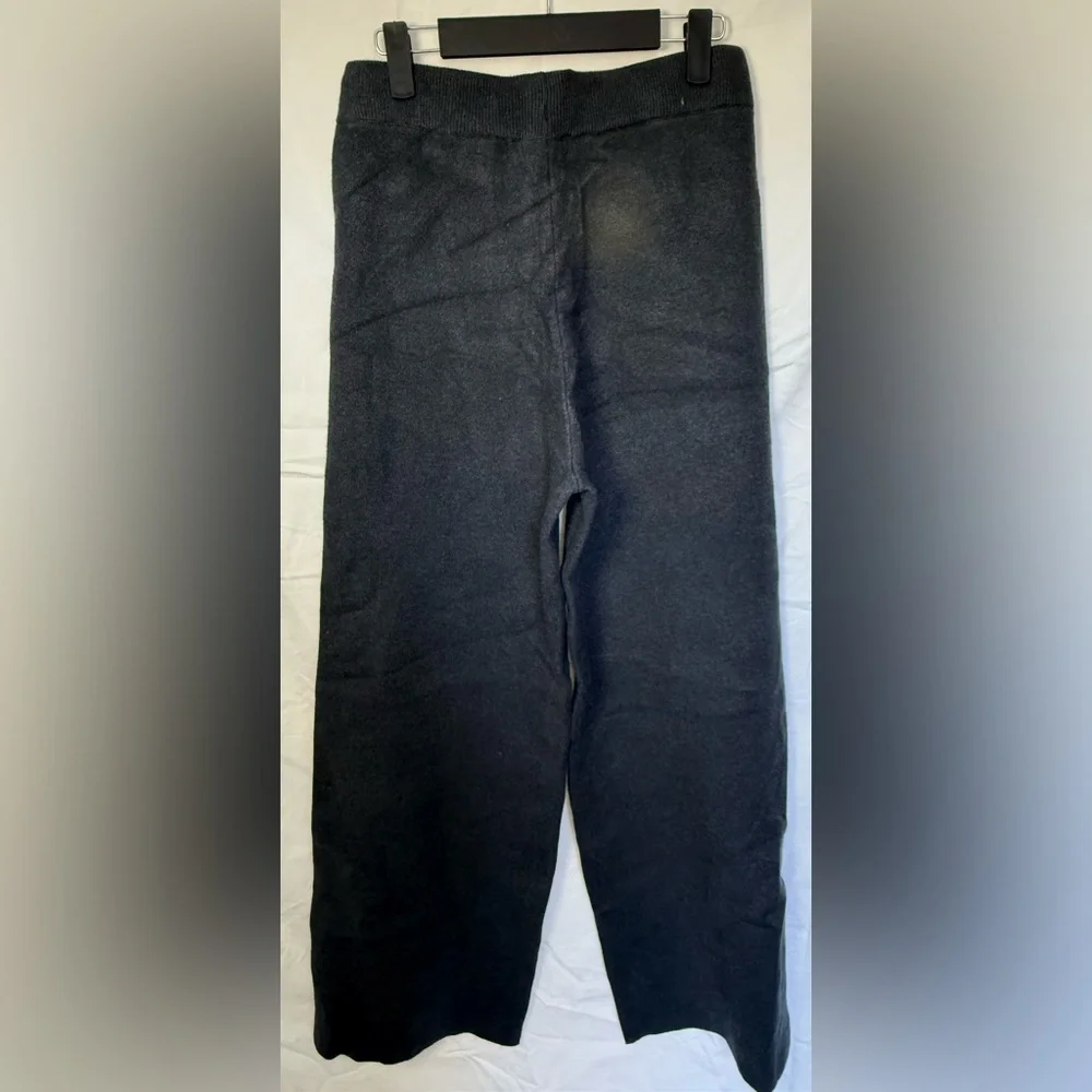Magaschoni Black Knit Wide Leg Lounge‎ Pants Drawstring Waist NWT Size S